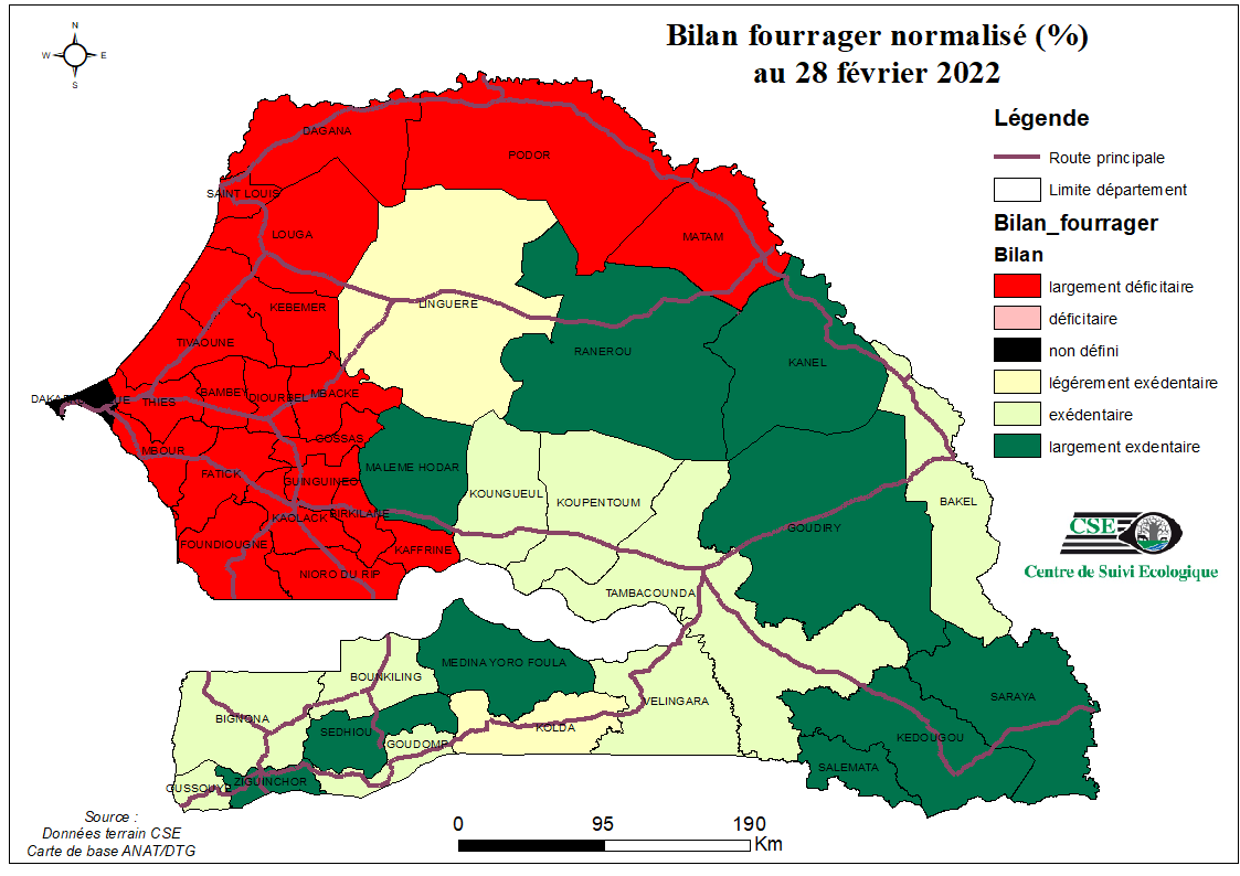 Bilan fourrager au 28 fev 2022
